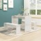 Gossi set mobilier de bucatarie, 3 piese, alb extralucios, pal