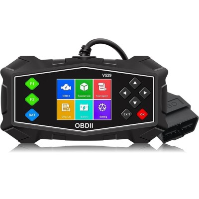 Tester Diagnoza Auto OBD2 Techstar V529 cu Ecran Color &amp;ndash; Citire/Sterge Coduri, Live Data, IM Readiness, Mode 6 &amp;amp; Test Baterie foto