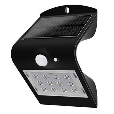 Lampa Led Solara 1.5w 4000k Alb Neutru - Negru foto