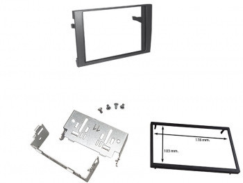 Cadru radio 2DIN cu console metalice + rama (173&amp;times;103 mm) Audi A4 2007&amp;gt; foto