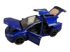 Macheta metal Tesla X albastra, sunet, lumini, deschide usile 1:28