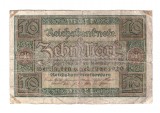 Bancnota Germania 10 mark/marci 6 februarie 1920, circulata, uzata