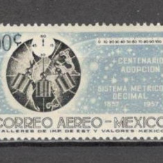 Mexic.1957 Posta aeriana-100 ani Sistemul Decimal PM.1