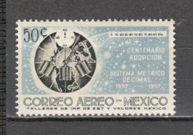 Mexic.1957 Posta aeriana-100 ani sistemul decimal GZ.43