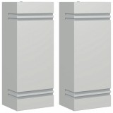 Cumpara ieftin Corpuri de iluminat exterior de perete 2 buc argintiu otel inox