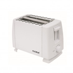 Prajitor de paine Floria ZLN1833, 700 W, 7 nivele de control al temperaturii, Buton de oprire, Alb