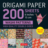 Origami Paper 200 Sheets Washi Patterns 6 (15 CM): Tuttle Origami Paper: High-Quality Double Sided Origami Sheets Printed with 12 Different Designs (I