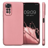 Husa Kwmobile pentru Xiaomi Redmi Note 11/Redmi Note 11s, Silicon, Rose Gold, 58651.31