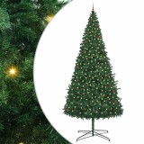 Cumpara ieftin Brad de Crăciun cu lumini decorative cu coarde Verde 400 cm PVC