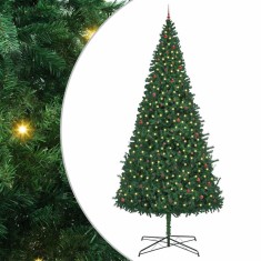 Brad de Craciun cu lumini decorative cu coarde Verde 400 cm PVC foto