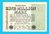 Germania (p#102) 1 000 000 Mark 1923 aUNC+ 'Reichsbanknote' serie: SC; (ROG CITITI DETALIILE!)