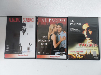 Lot 3 filme DVD cu Al Pacino: Scarface, Sea of Love, Two bits foto