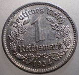J.124 GERMANIA 1 REICHSMARK 1934 F, Europa, Nichel