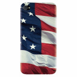 Husa silicon pentru Apple Iphone 4 / 4S, American Flag Illustration
