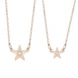 Little Star - Set coliere personalizate cu steluta din argint 925 placat cu aur roz