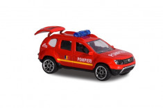 Masina de jucarie pentru copii - Macheta Dacia Duster Pompieri 7,5 cm foto