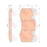 Placute frana Land Rover Discovery 4 (La), 09.2009-, Range Rover Sport (Lw), 04.2013-, TRW