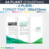 Pliant A4 - 2 Pliuri | Tipar Digital Profesional | Promovare Eficienta