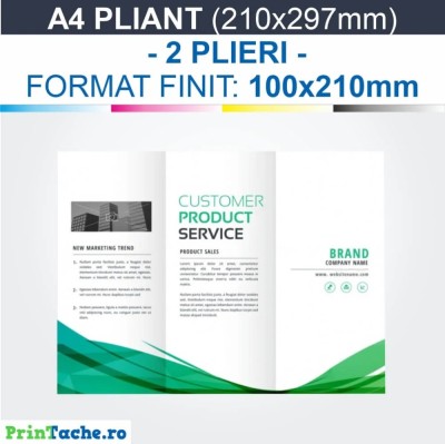 Pliant format A4 - 2 plieri foto