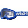 Ochelari cross/enduro/atv 100% Strata 2 albastru/alb, 100%