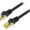 Cablul Patch S/FTP 6a 2m LSZH Negru 27AWG