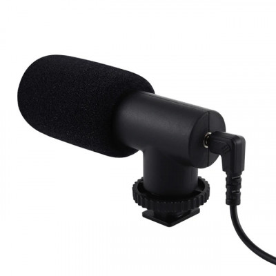 &amp;Icirc;nregistrare audio stereo de 3 mm Vlogging Microfon de interviu profesional pent foto