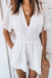 B680-2 Salopeta romper din material lejer cu buzunare laterale