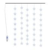 Instalatie lumini tip perdea stele 200 LED alb rece 8 functii