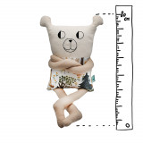 Papusa perna hand made pentru copii Ursuletul Nor 80 cm, TIKNIK