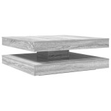 Masuta cafea rotativa 360 grade, sonoma gri 90x90x34,5 cm