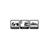 Abtibild &quot;MORNING-NIGHT-MIDNIGHT&quot; diverse culori Cod: NDZ-01 Automotive TrustedCars, Oem