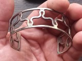 (164) BRATARA FIXA DIN ARGINT, VINTAGE, MARCAJ 925, DAMA, SUPERBA, 23 GRAME