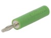 Conector adaptor banana 2mm SCH&Uuml;TZINGER A 20-40 S NI / GN verde, contact nichelat, poliamida, 70V DC, 10A