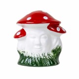 Ciuperca decorativa pentru gradina, din ceramica, inaltime 25cm, latime 25cm / EXT 6076