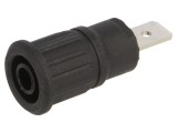 Soclu Banană 4mm 32A 1kV Negru pentru Panou