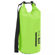 Rucsac impermeabil cu fermoar, verde, 20 L, PVC