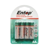 Baterii alcaline AA Entop 1.5V LR6 AM3, set 4 bucati