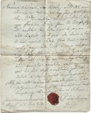 A3034N Act din anul 1836, T&acirc;rgu Lăpuș, Maramureș, cu sigiliu &icirc;n ceară roșie