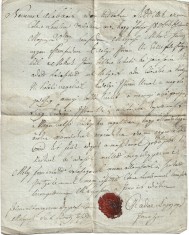 A3034N Act din anul 1836, T&acirc;rgu Lăpuș, Maramureș, cu sigiliu &icirc;n ceară roșie