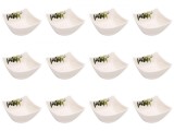 Set boluri, 12 piese, 200 ml, Ceramica, Alb imprimeu