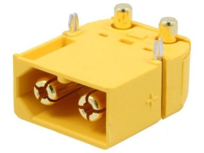 Conector soclu XT60 tata 2 pin alimentare DC pentru PCB THT AMASS XT60PW-M foto