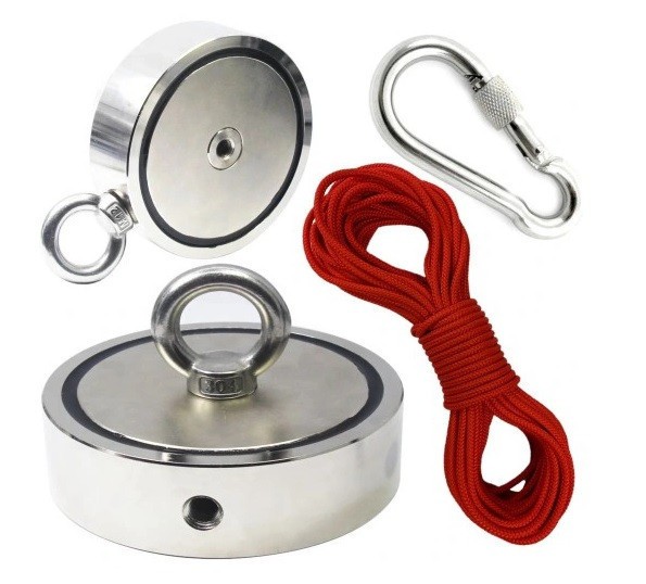 Magnet neodim tip oala 100 Kg pentru ridicat cu carlig inelar rotativ KD10417 Kraftdele