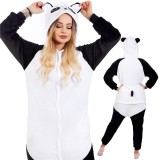 Pijama tip salopeta pentru adulti, model Panda, marime S Household NewTrend