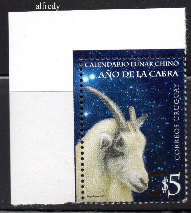 URUGUAY 2003, Zodiac, Fauna, serie neuzată, MNH