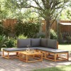 VidaXL Set canapele de grădină cu 6 piese, lemn de salc&acirc;m și fr&acirc;nghie 3278823
