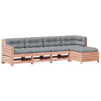 Set mobilier de gradina cu perne, 5 piese, lemn masiv douglas foto