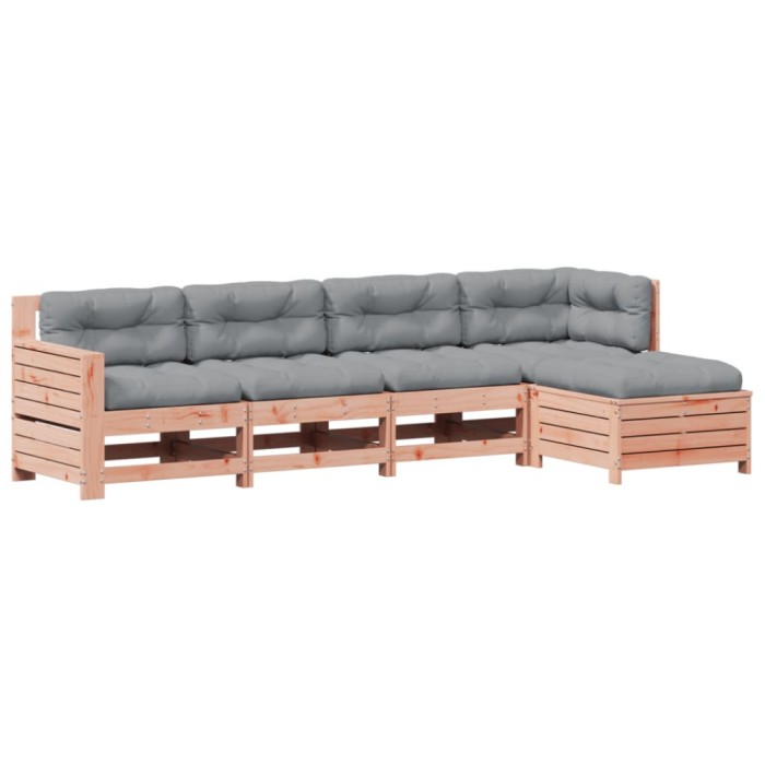 Set mobilier de gradina cu perne, 5 piese, lemn masiv douglas