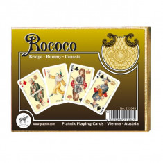Cărți de joc Piatnik „Rococo”, pachet dublu în cutie de lux