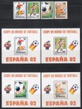 Senegal 1982 - Cupa Mondială de fotbal - Spania, Serie + 4 Colite, Set Complet, MNH