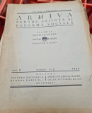 Arhiva pentru stiinta si reforma sociala numerele 1-2/1924- D. Gusti